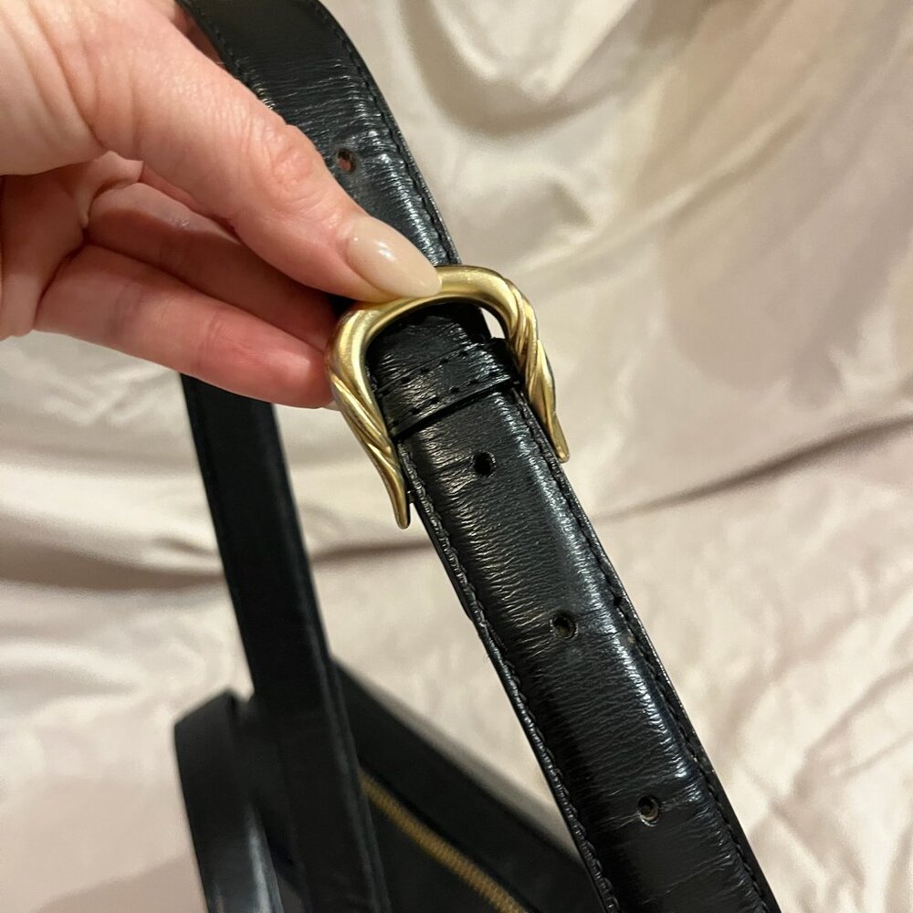 Vintage Lanvin Shoulder Bag - black leather - Picture 12 of 12